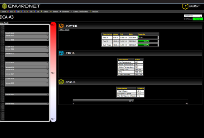 Vertiv Environet: Rack Space